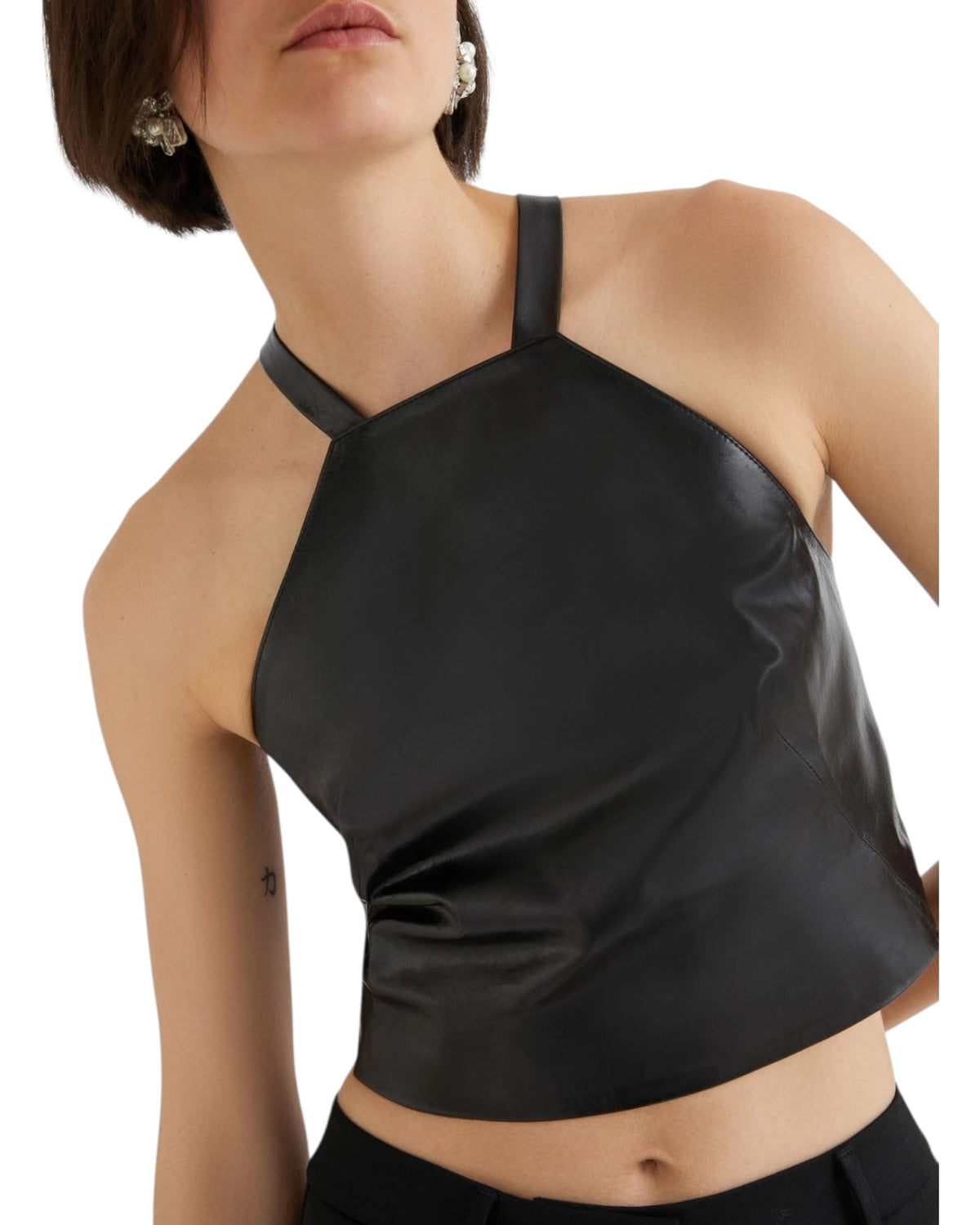 Αμάνικο τοπ από δέρμα DUERO