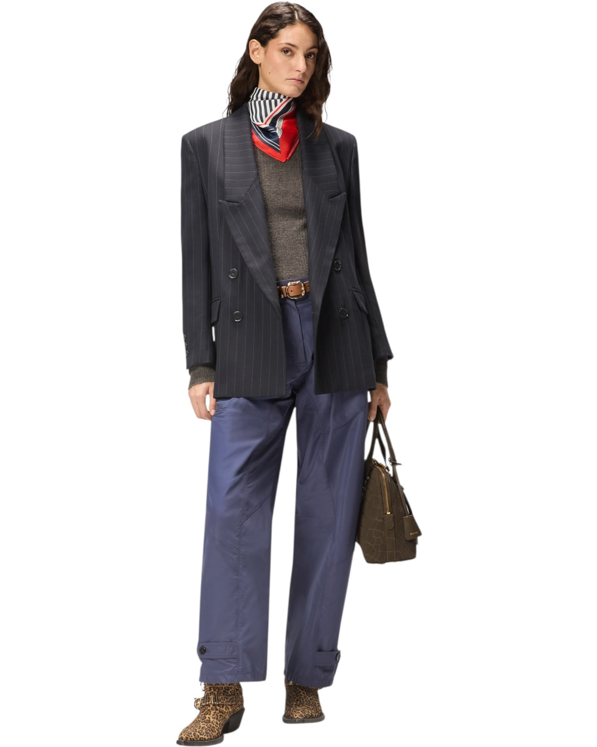 Σακάκι από μάλλινο ριγέ ύφασμα με διπλό κούμπωμα RAPISARDI