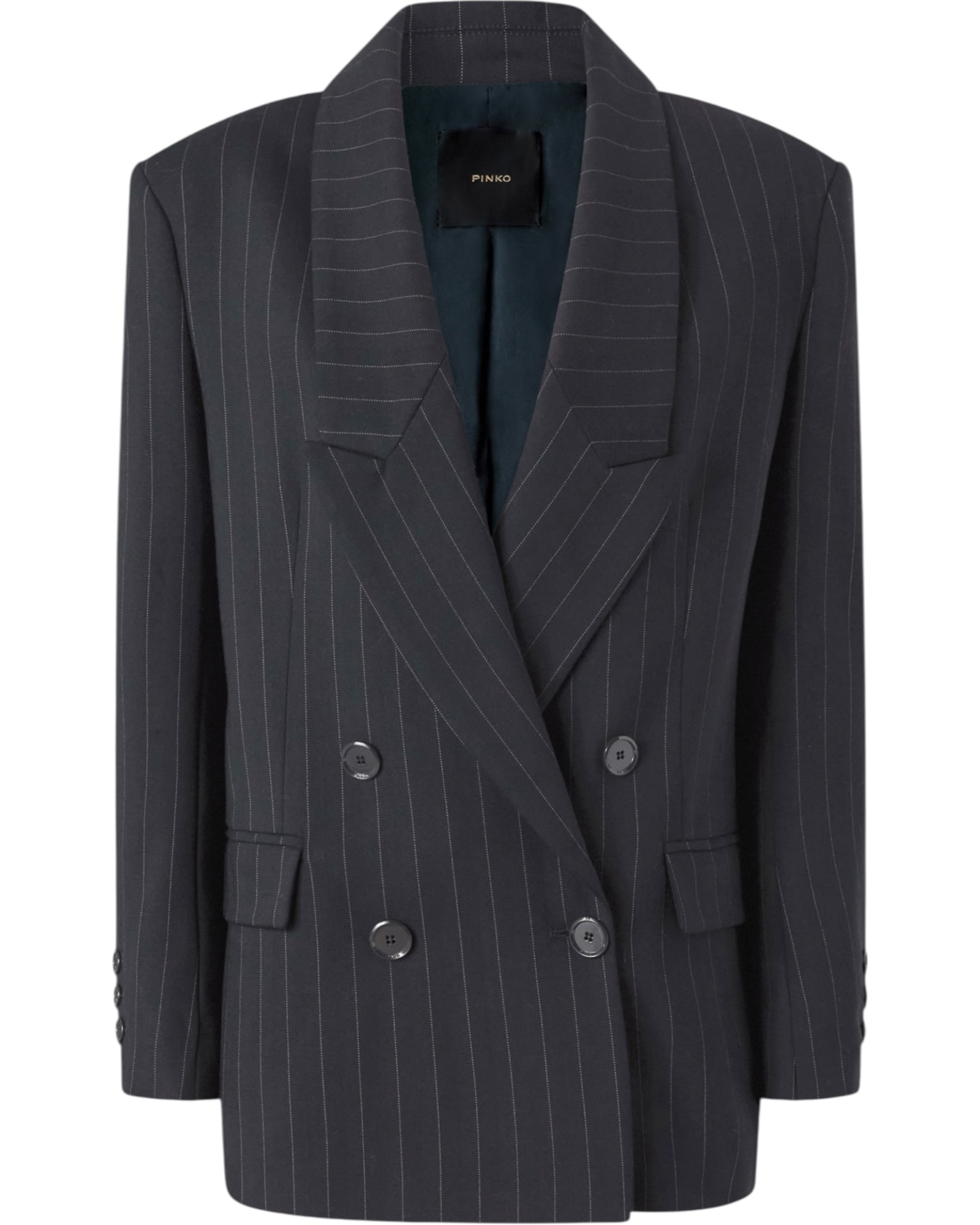 Σακάκι από μάλλινο ριγέ ύφασμα με διπλό κούμπωμα RAPISARDI