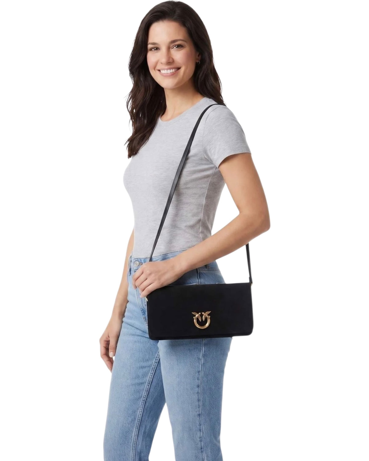 Τσάντα χιαστί Click Soft Horizontal Classic Suede