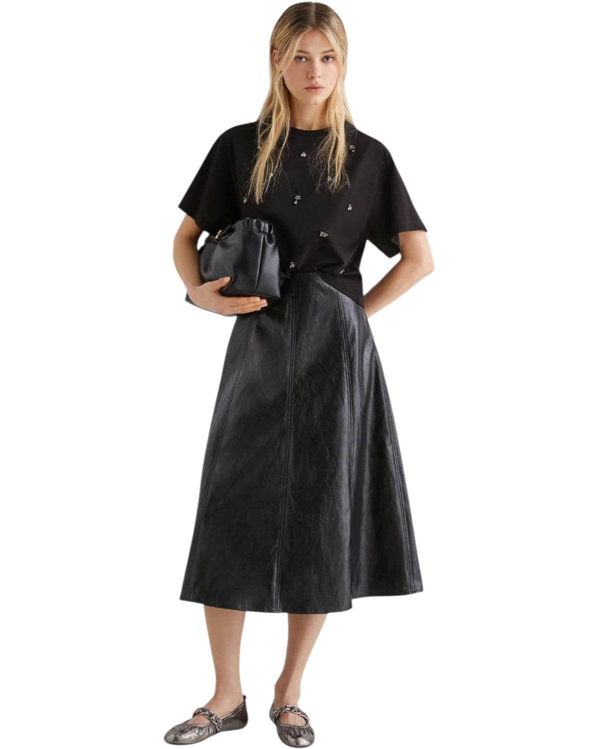 Κοντό μπλουζάκι με κρυστάλλους ARNALDO