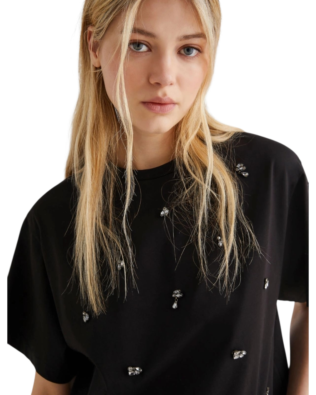 Κοντό μπλουζάκι με κρυστάλλους ARNALDO