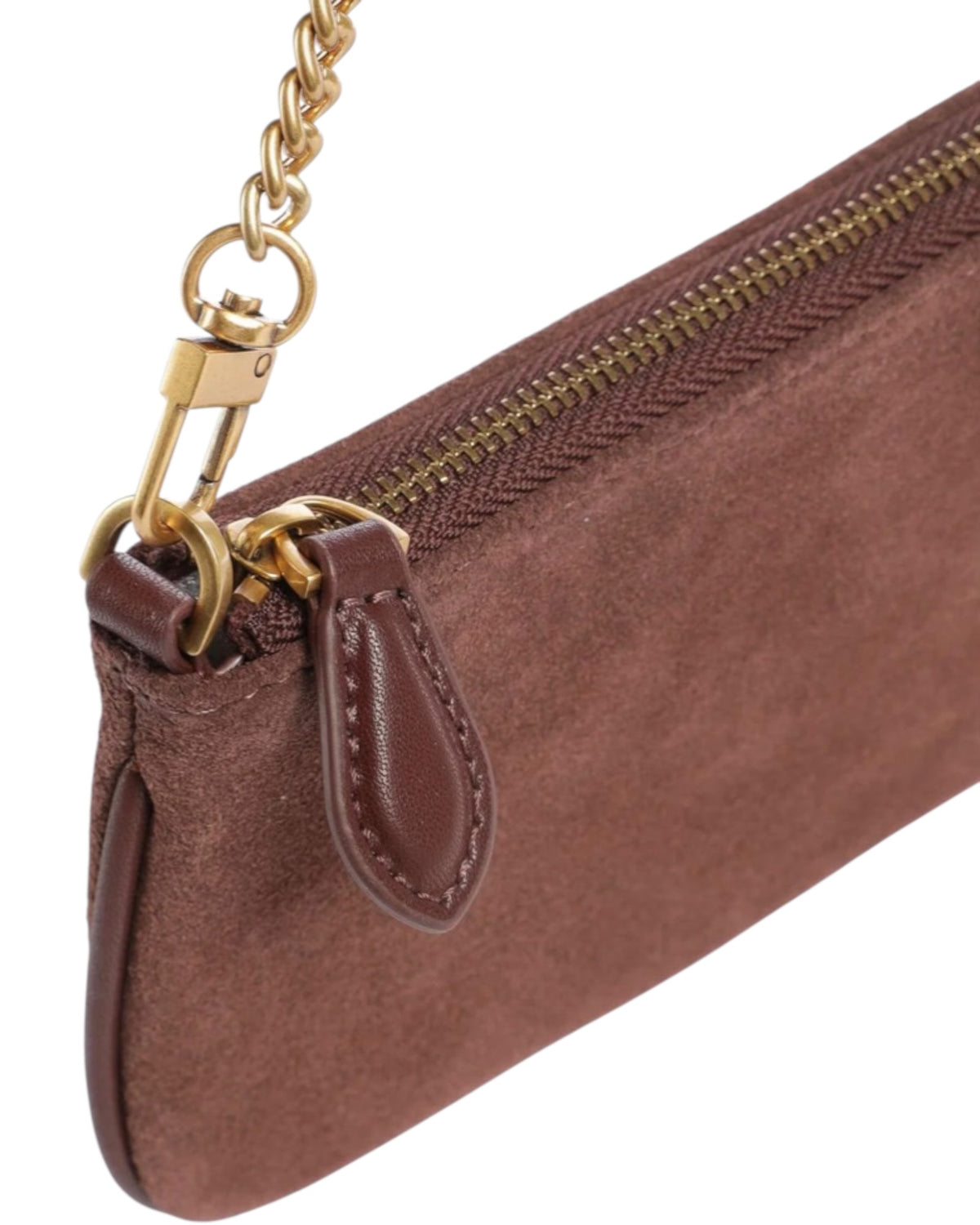 Μικρή τσάντα suede NEW HORIZONTAL FLAT SUEDE