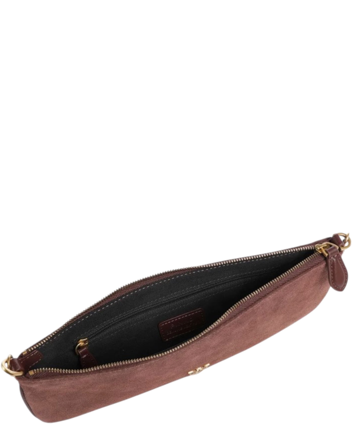 Μικρή τσάντα suede NEW HORIZONTAL FLAT SUEDE