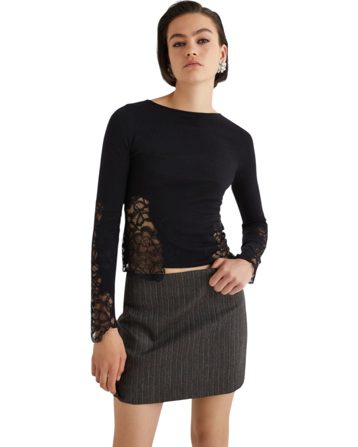 Πουλόβερ με δαντέλα TORSO