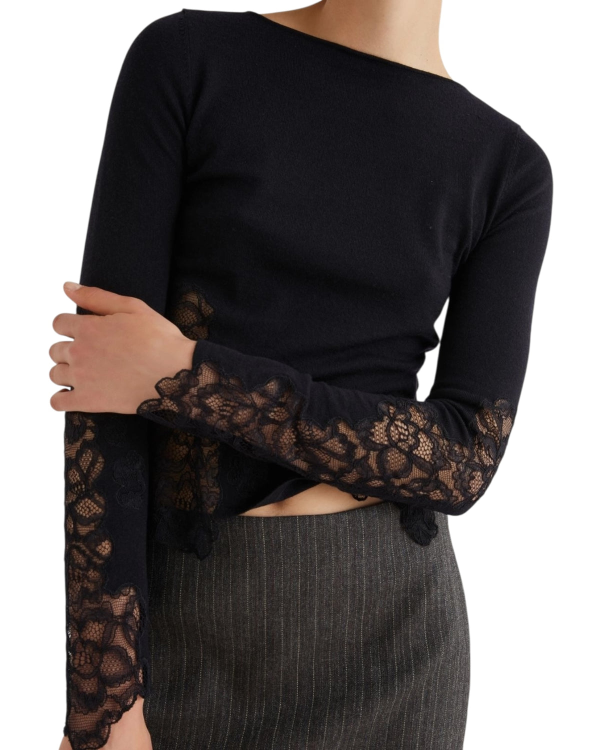 Πουλόβερ με δαντέλα TORSO