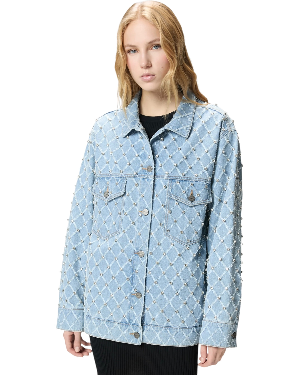 Τζιν μπουφάν με μοτίβο διαμαντιών PIFERAIO