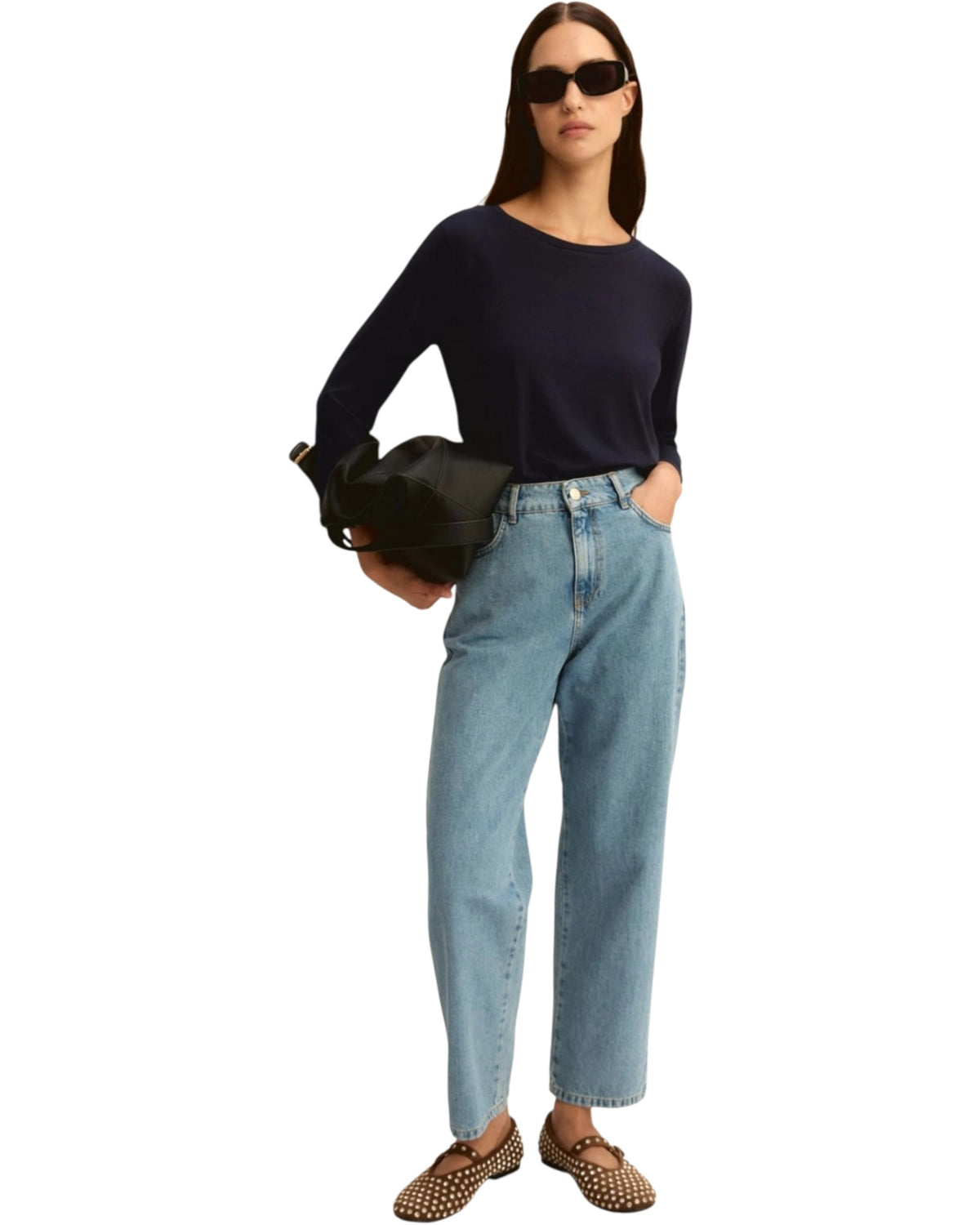 Τζιν παντελόνι mom-fit EMMAGITARE