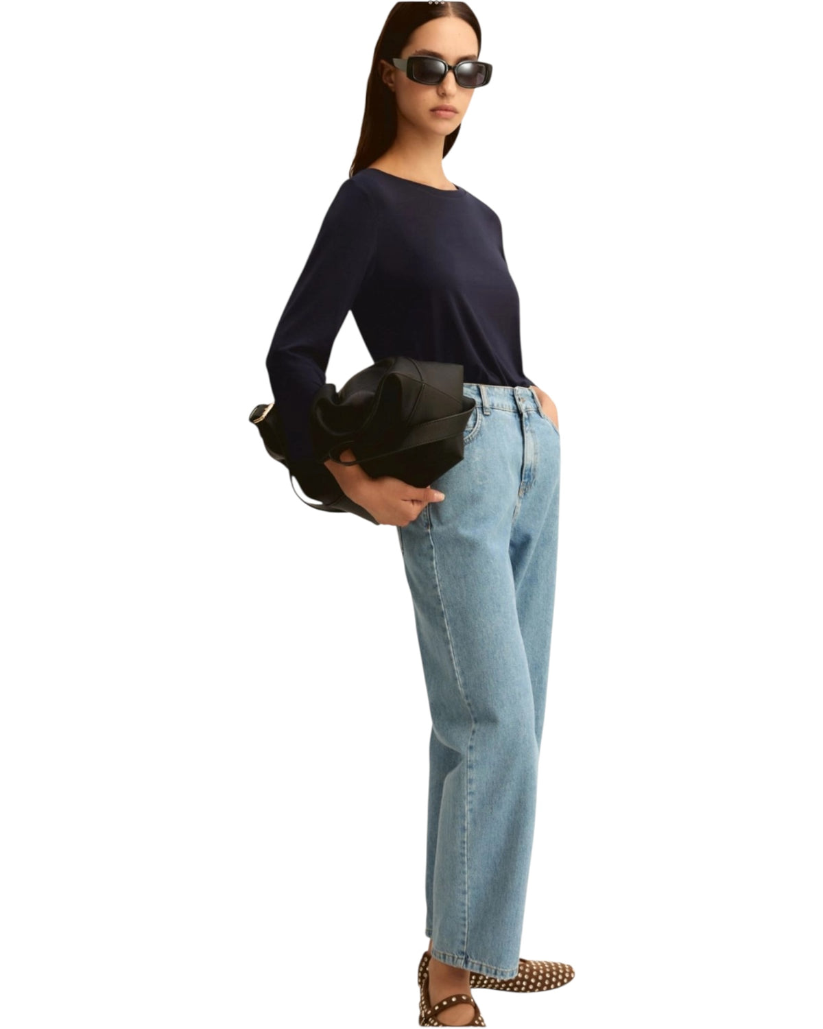 Τζιν παντελόνι mom-fit EMMAGITARE