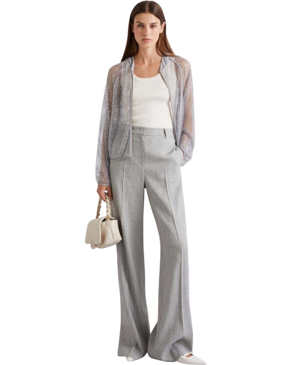 Μπλούζα με στρας και mesh MLLFLIRT