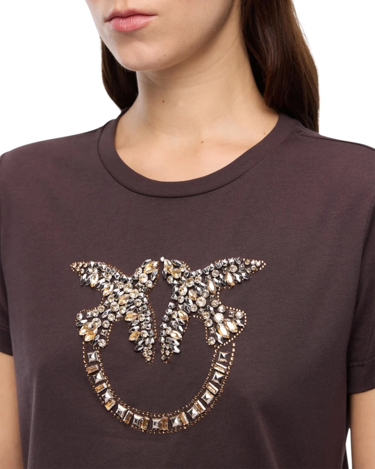T-shirt QUENTIN Love Birds με διακοσμητικά στοιχεία