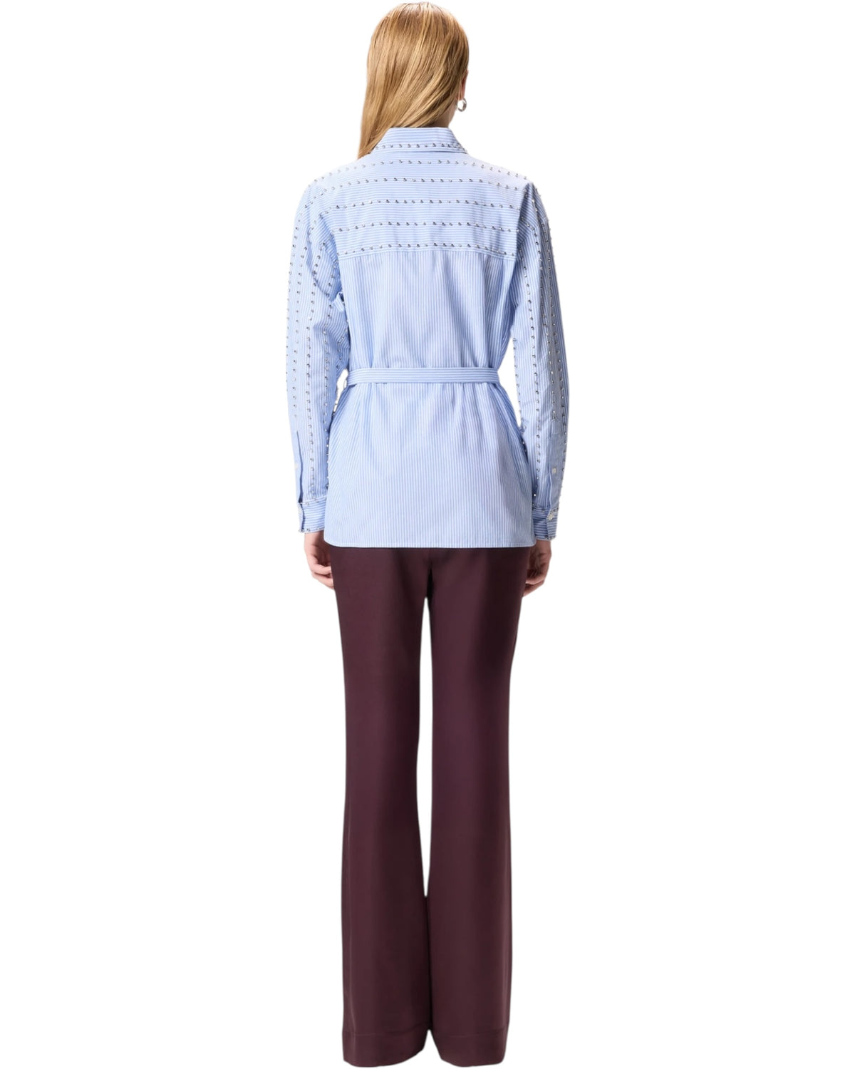 Ριγέ πουκάμισο με στρας CARLEY