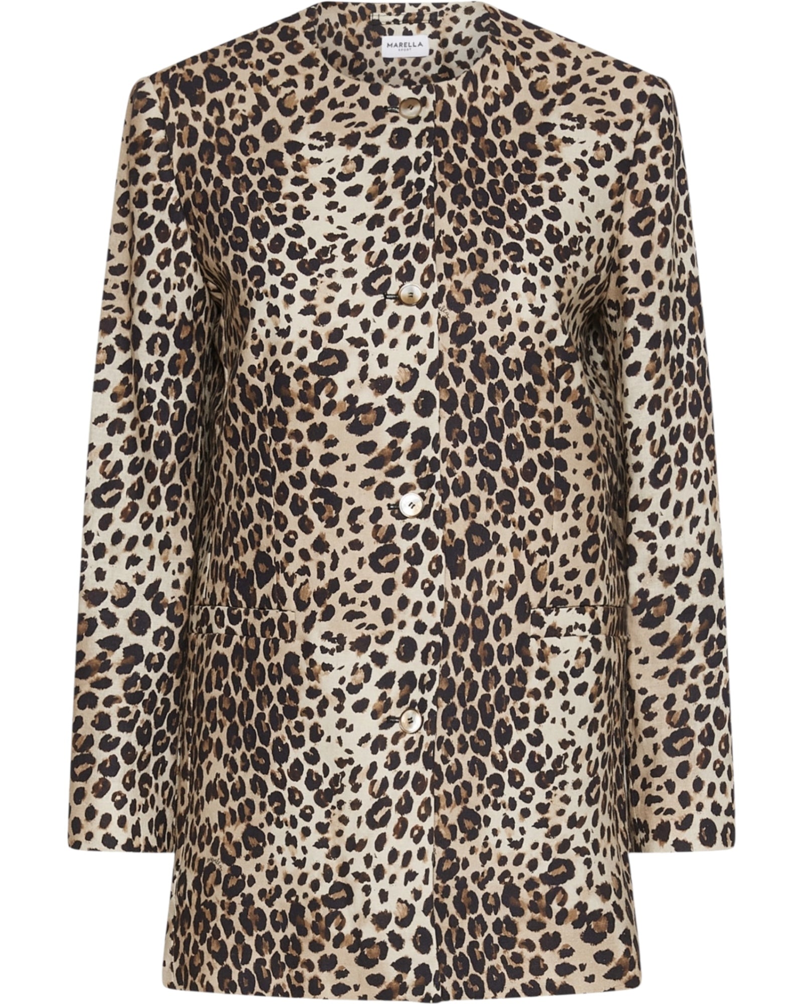 Σακάκι λινό χωρίς γιακά MLSCABINA