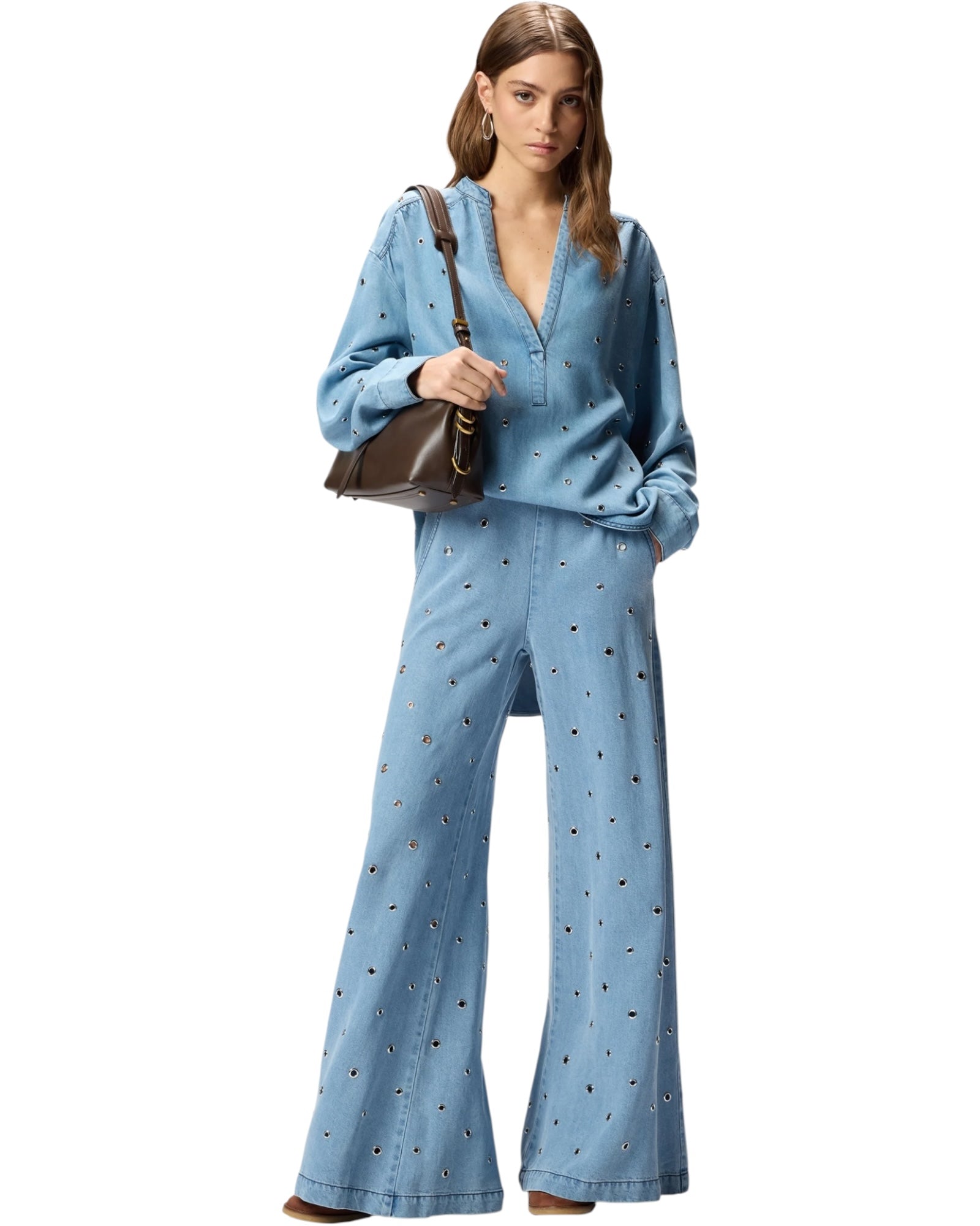 Τζιν μπλούζα με τρουκς BELLICOSO