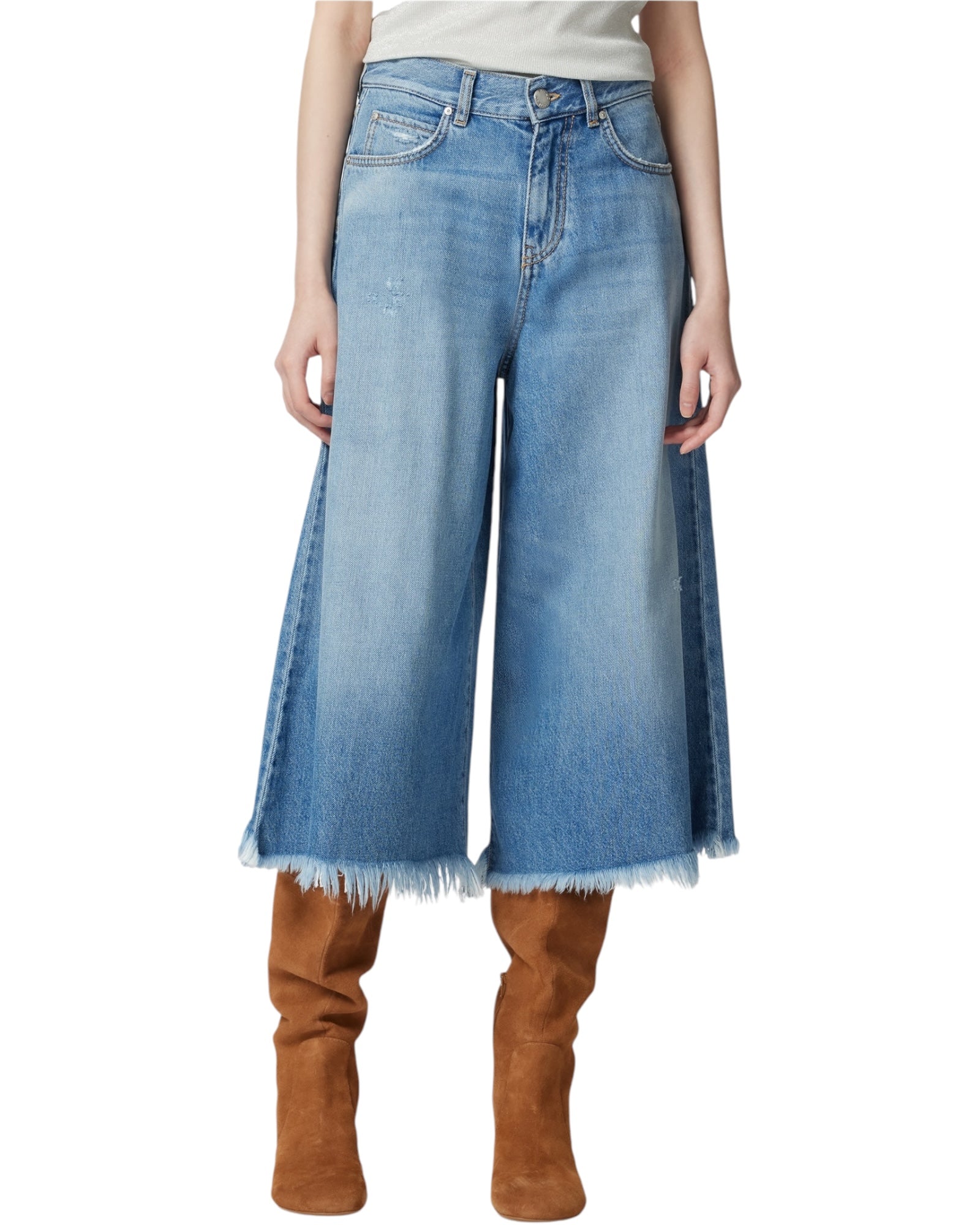 Jean βερμούδα με κρόσσια BURKINA