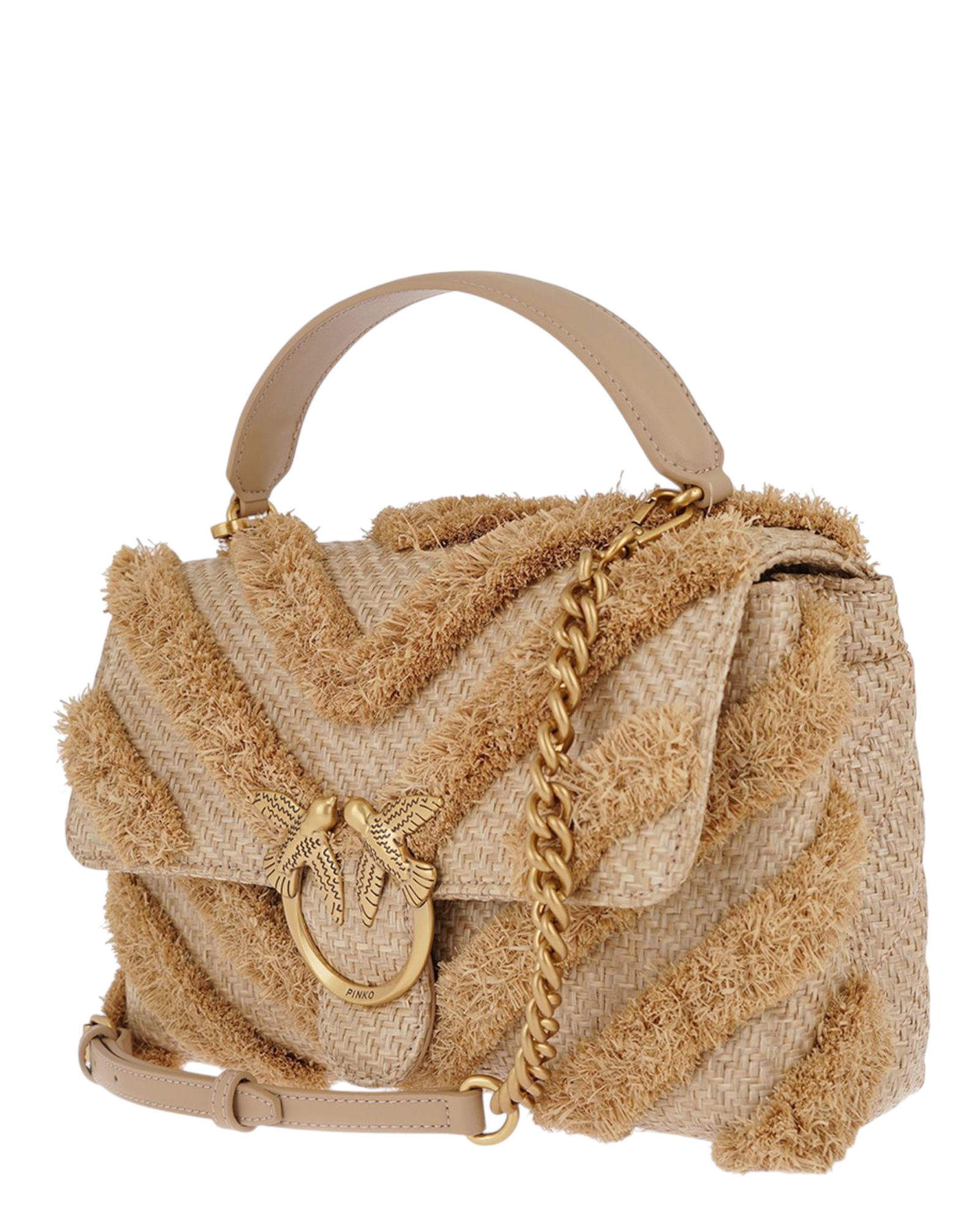 Τσάντα ώμου από raffia LOVE LADY PUFF CLASSIC