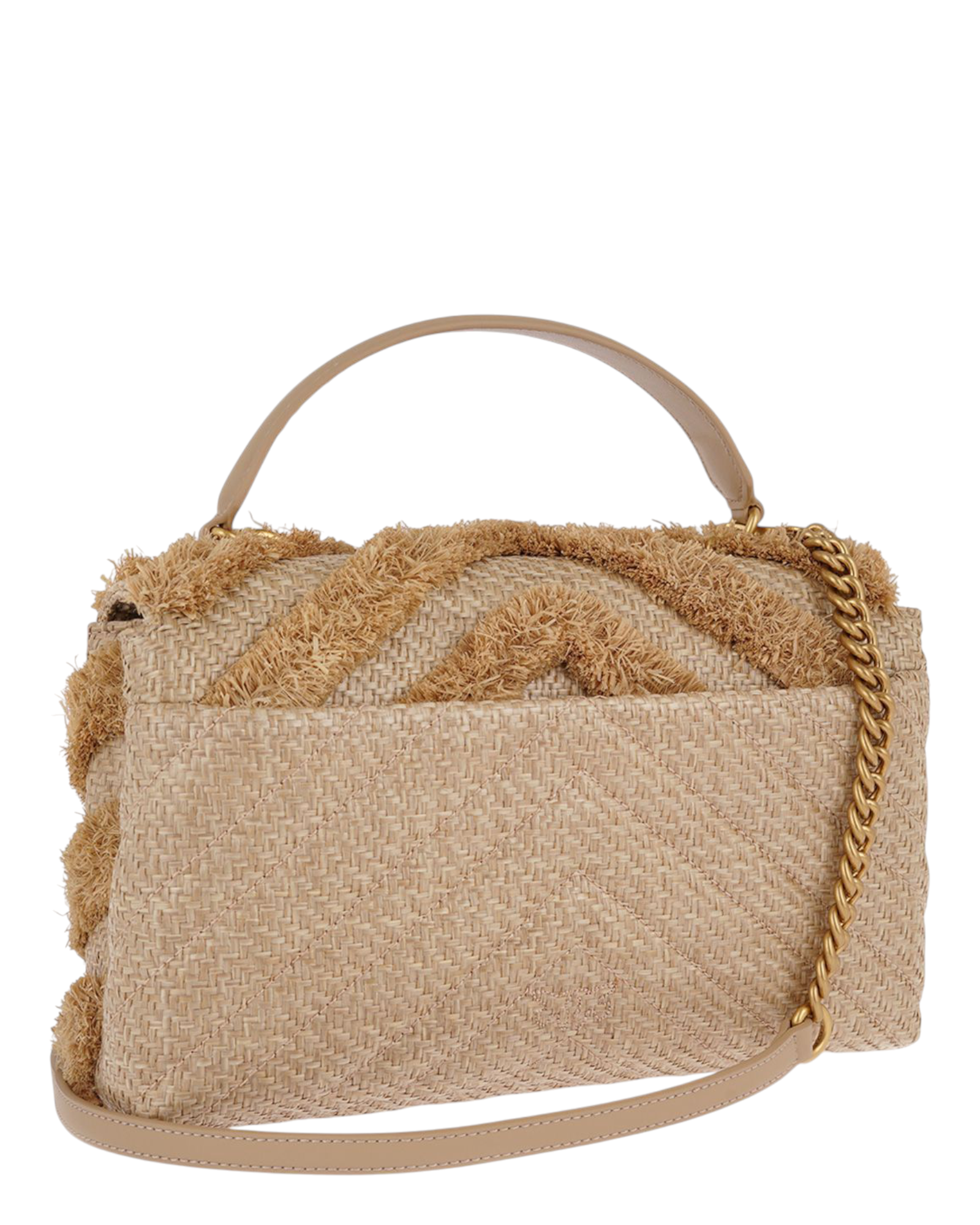Τσάντα ώμου από raffia LOVE LADY PUFF CLASSIC