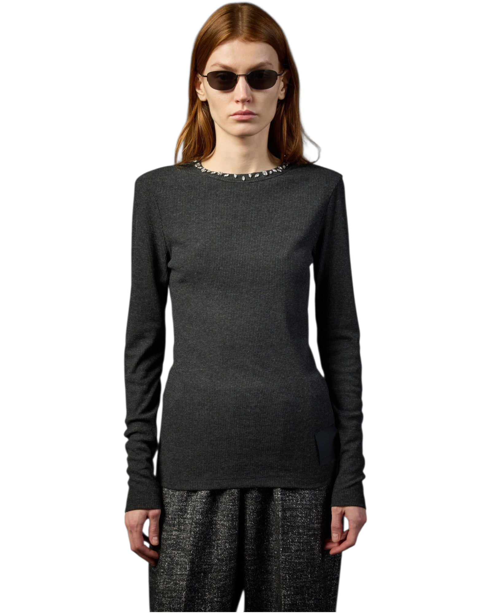 Πλεκτό μπλουζάκι με διακοσμητικές λεπτομέρειες SWAMI