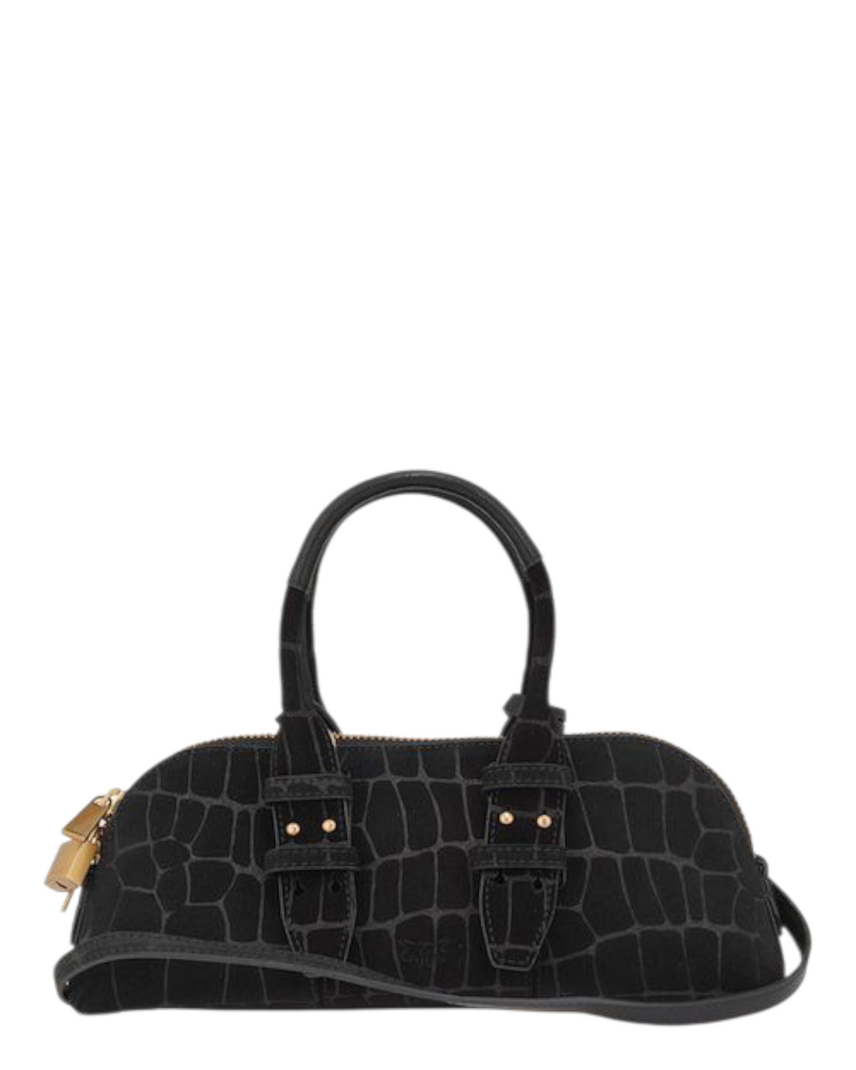 Μικρή δερμάτινη τσάντα BOWLING BAG BAGUETTE