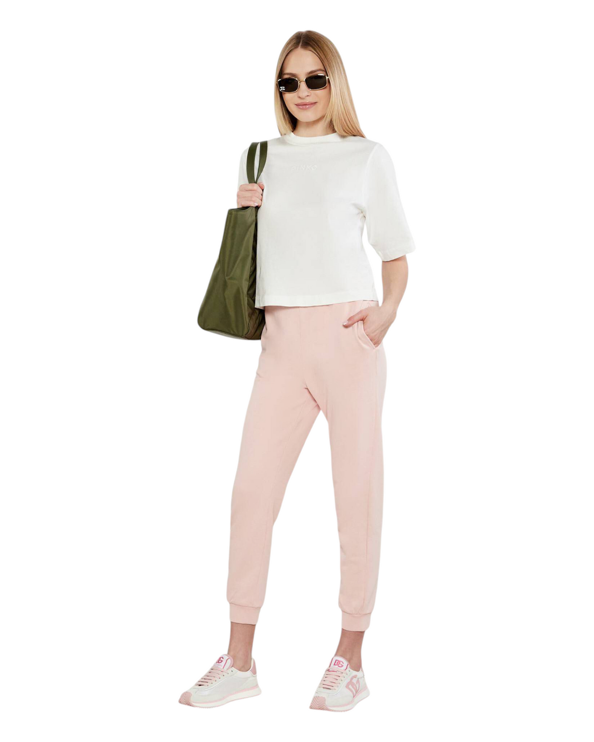 T-shirt με κεντημένο PINKO λογότυπο NIAMEY