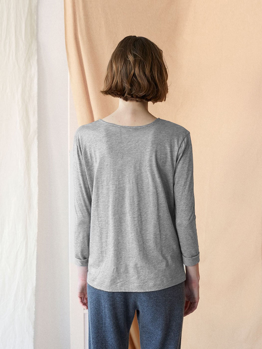 Cotton and wool maxi pockets T-shirt απο INTROPIA - POSH MARKET