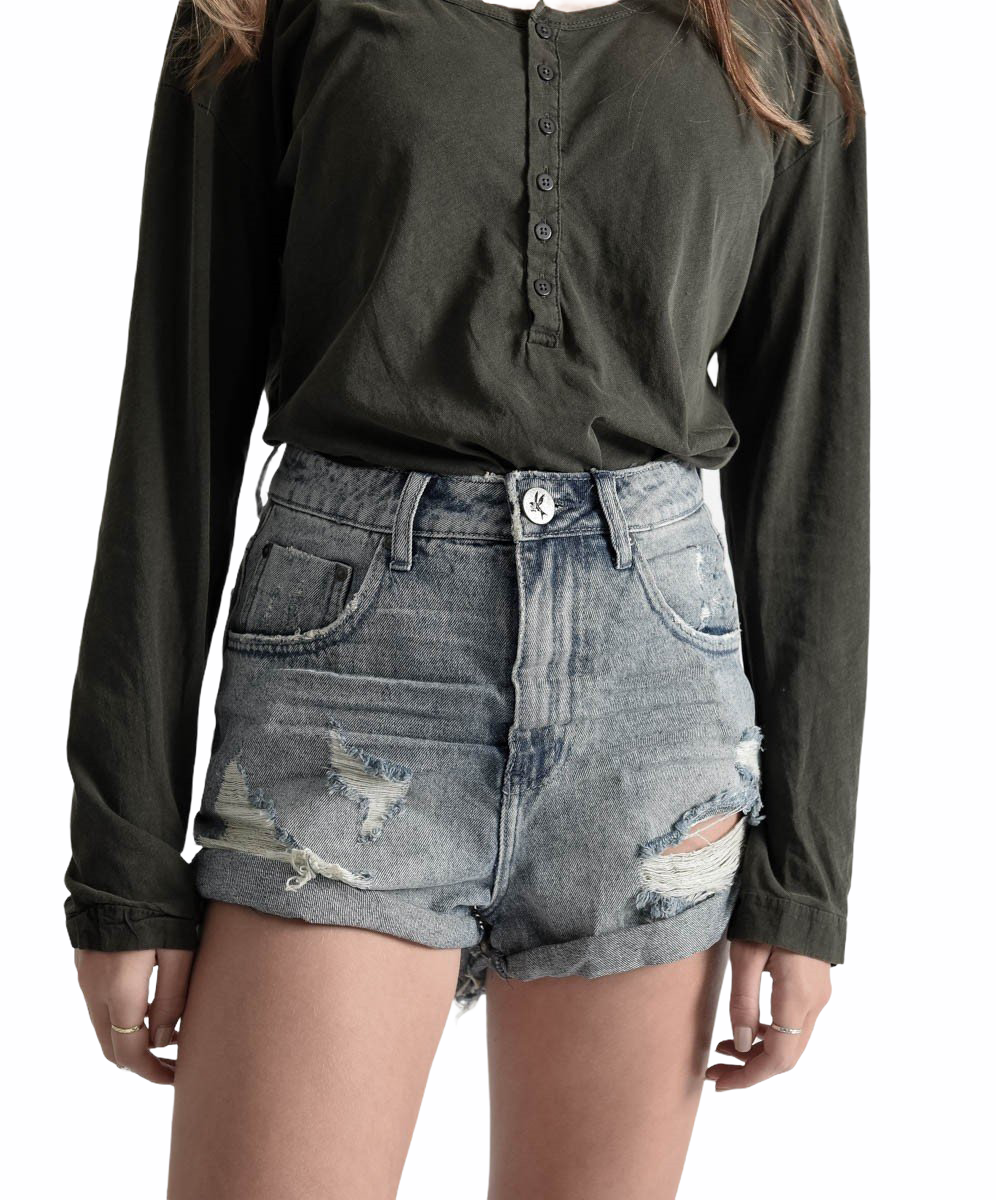 Jean σορτς ψηλόμεσο