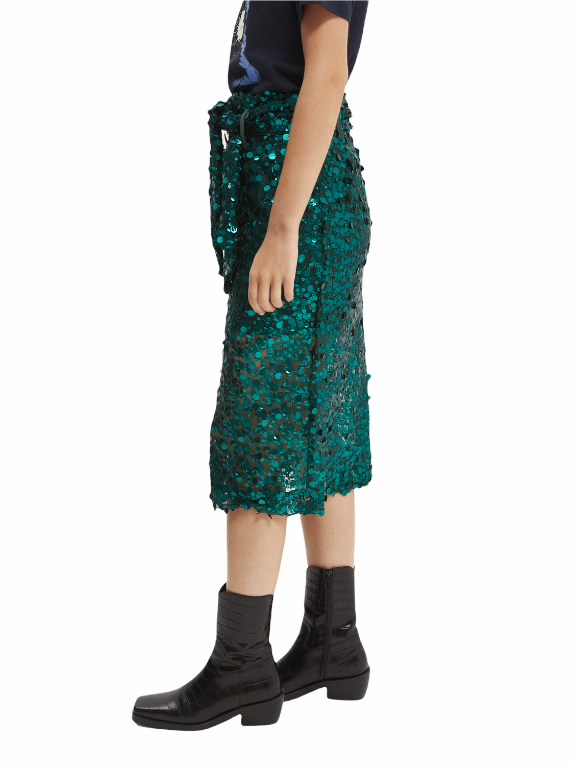 Φούστα  midi pencil με παγιέτες