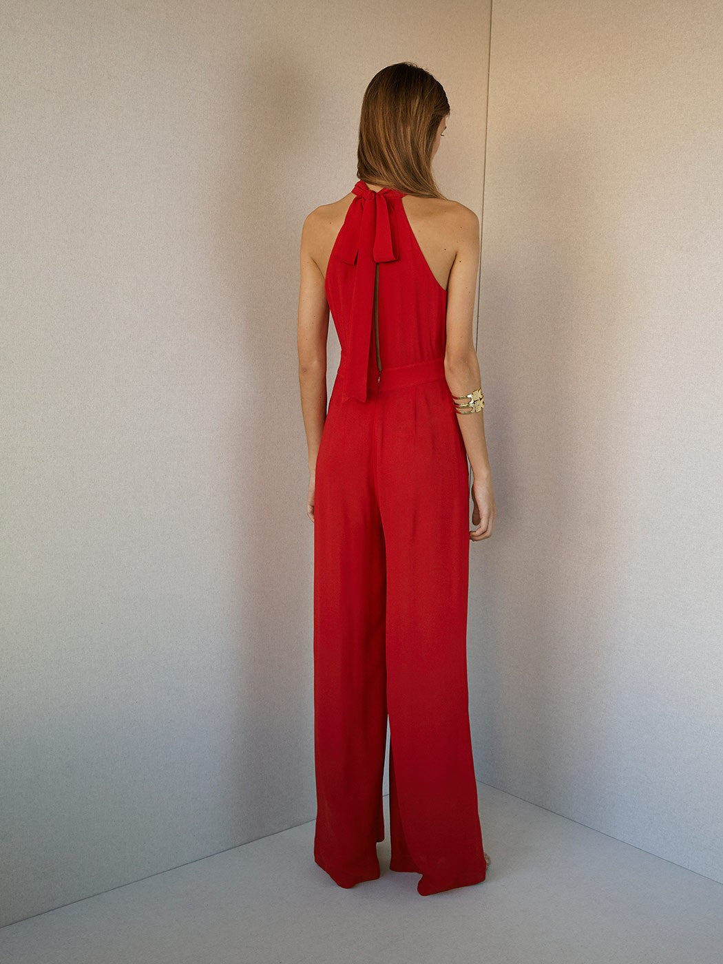 Back tie long jumpsuit απο INTROPIA - POSH MARKET