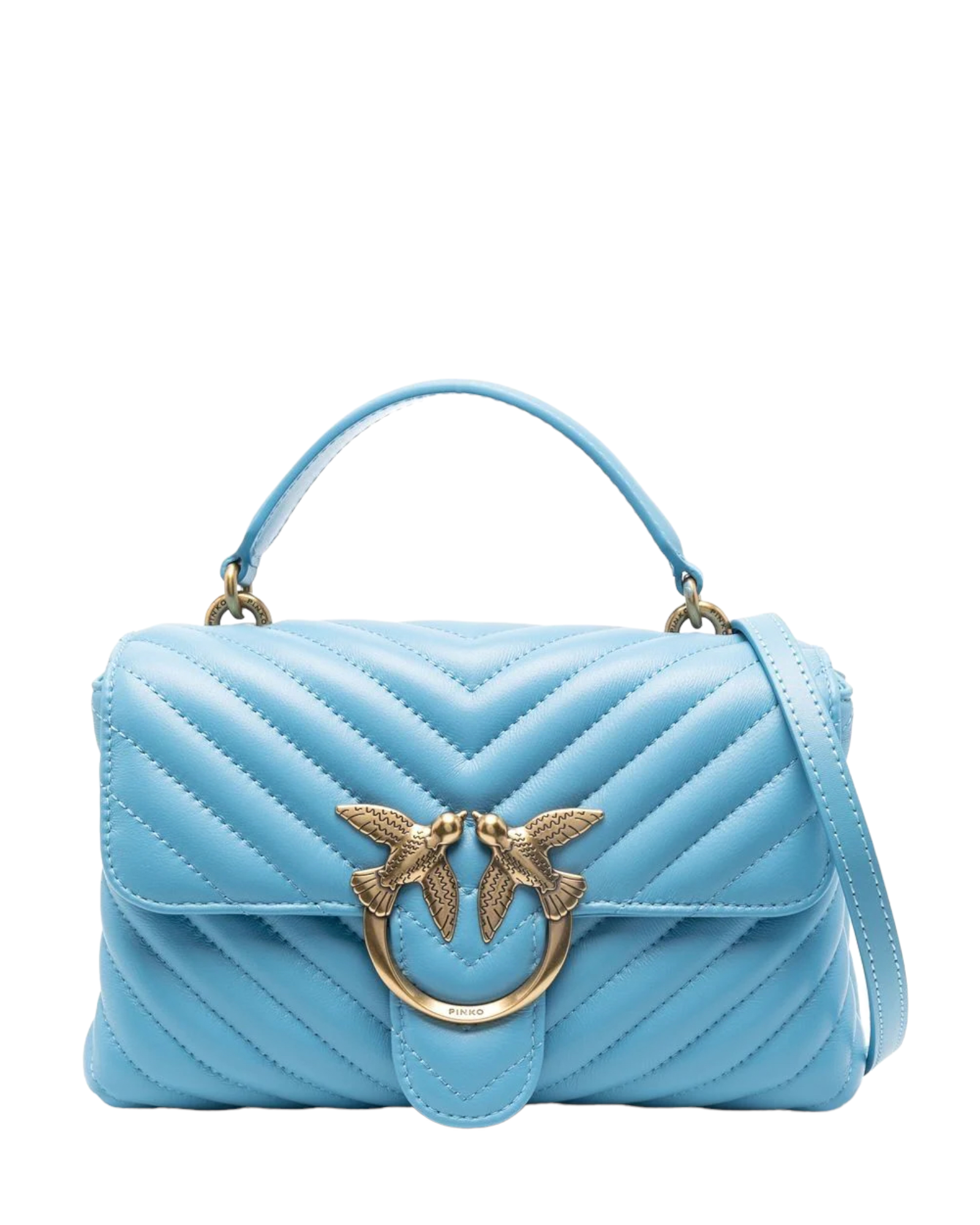 Love Lady Puff Mini Chevron δερμάτινη τσάντα