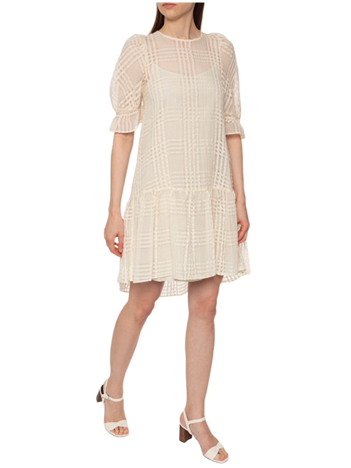 Φόρεμα Mini με φουσκωτά μανίκια