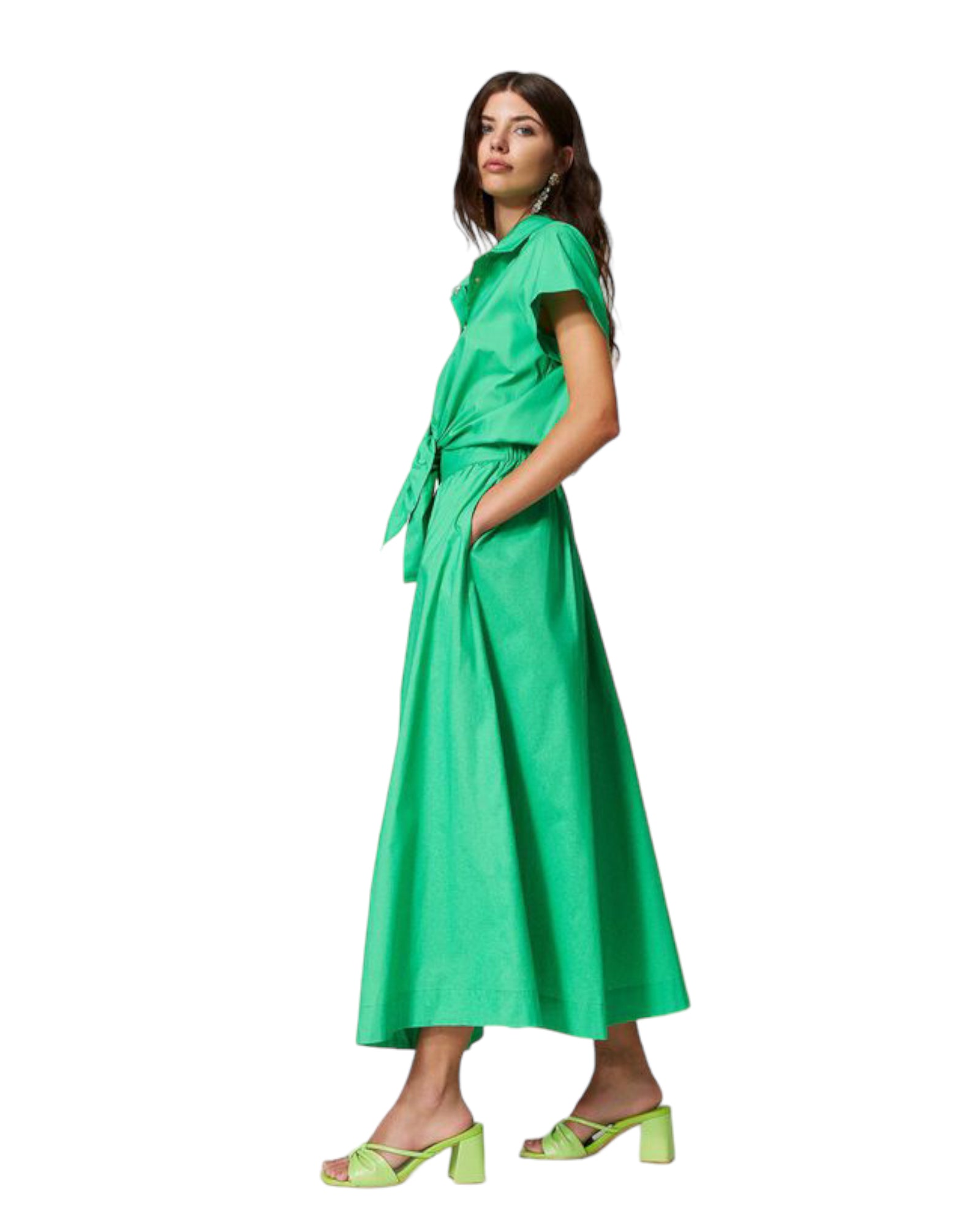 Φόρεμα Maxi βαμβακερό με ζώνη