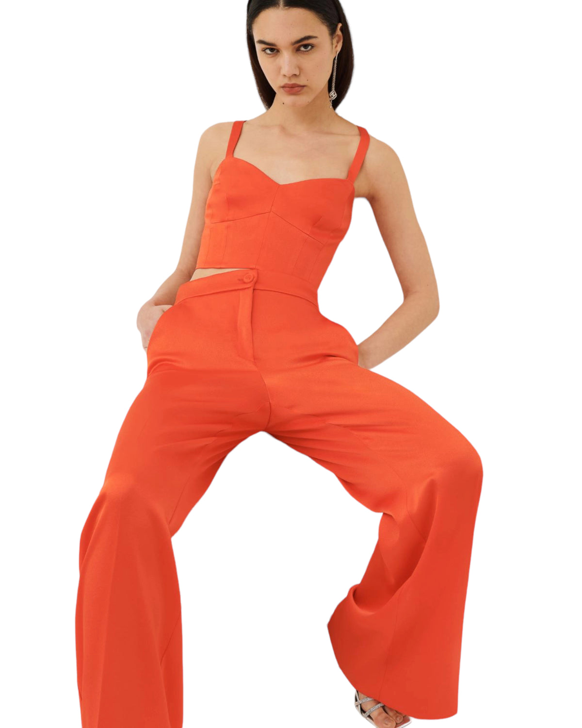 Παντελόνι ψηλόμεσο σατέν ROSA