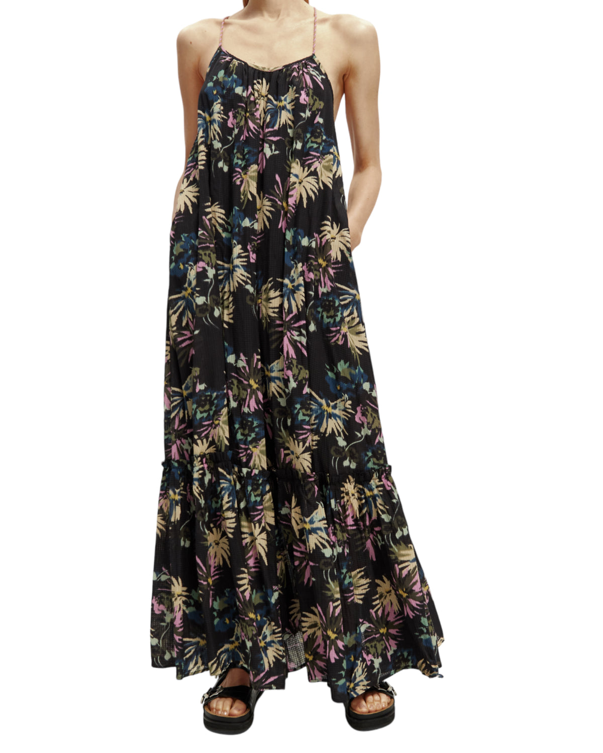 Φόρεμα Maxi βαμβακερό με στάμπα