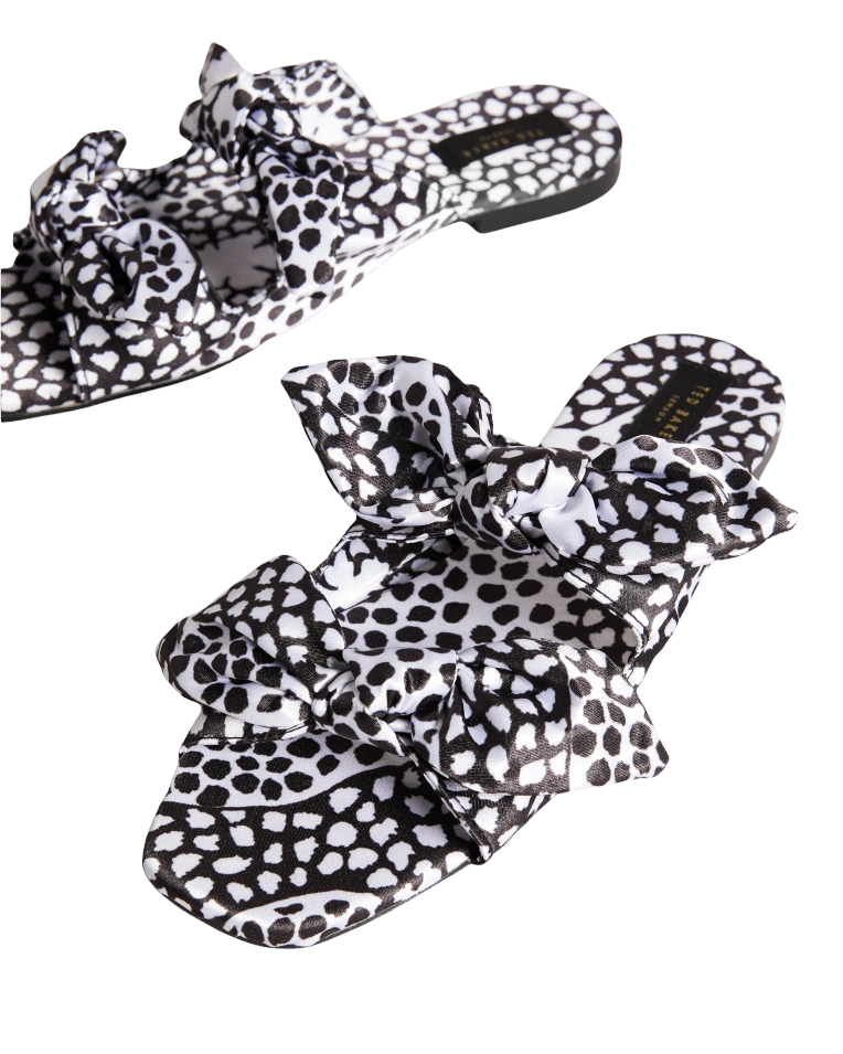 Mules slipper πουά με φιόγκο FERRAH