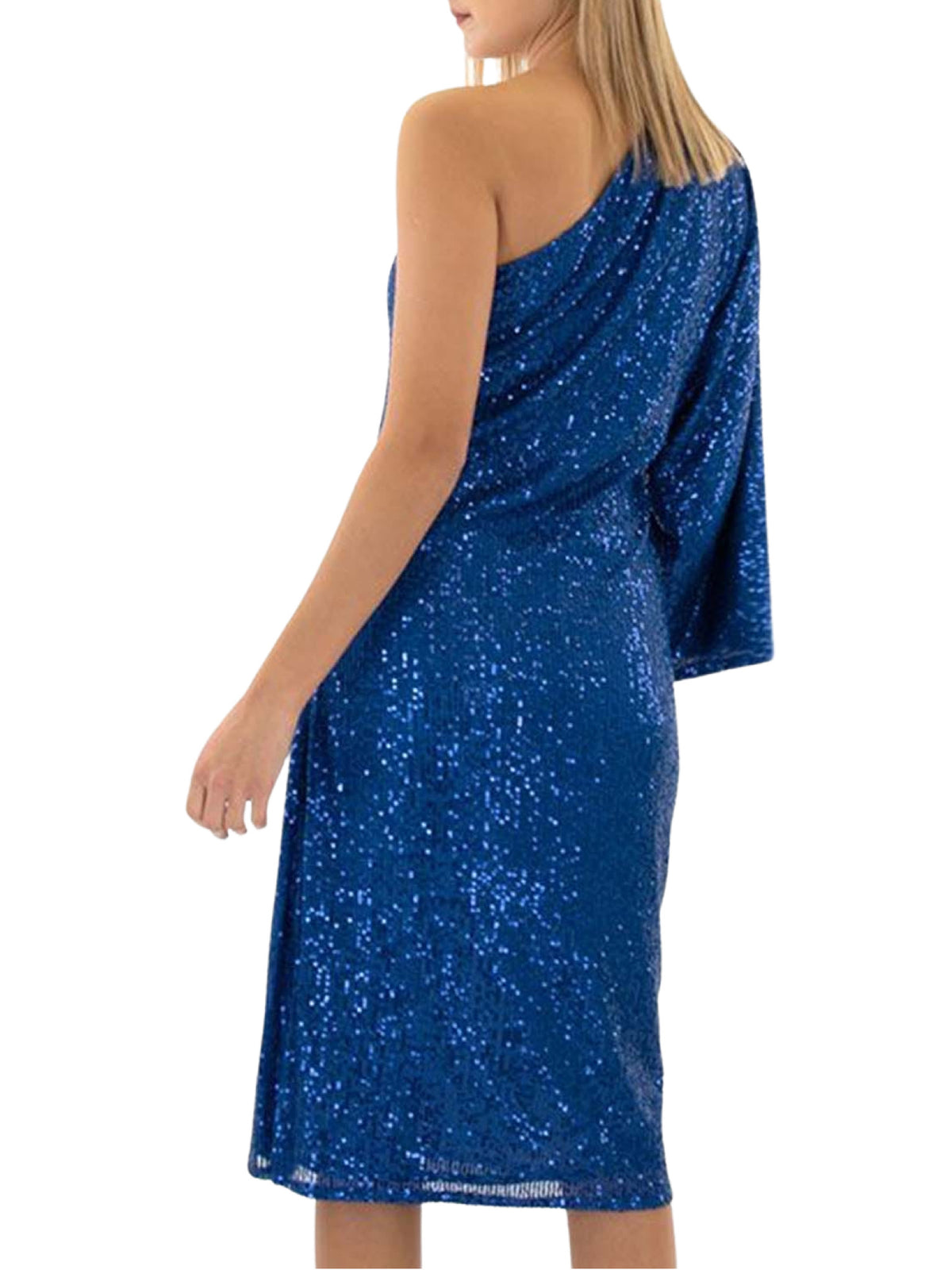 Φόρεμα Midi με έναν ώμο και παγιέτα