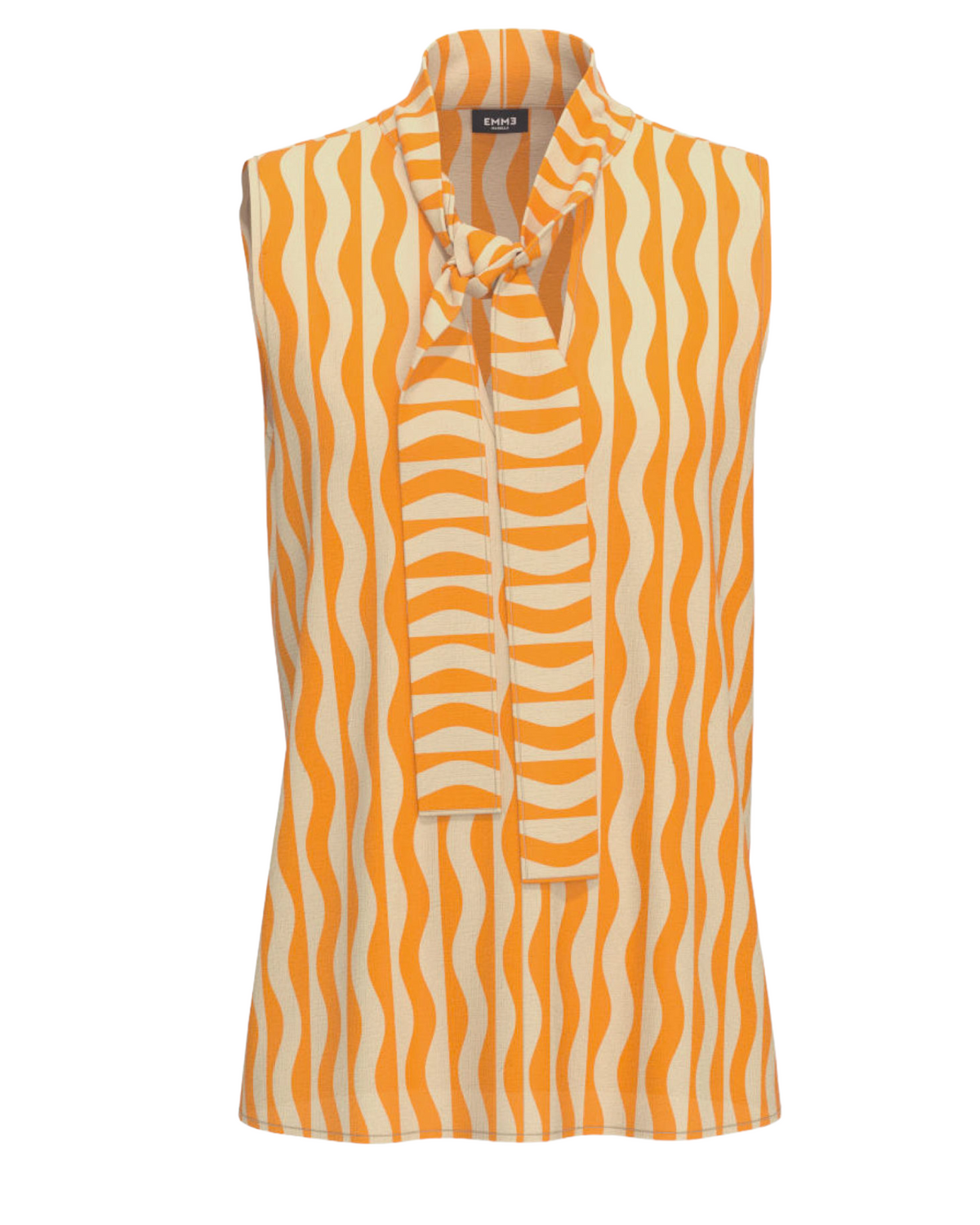 Μπλούζα αμάνικη με κορδέλα APUANIA