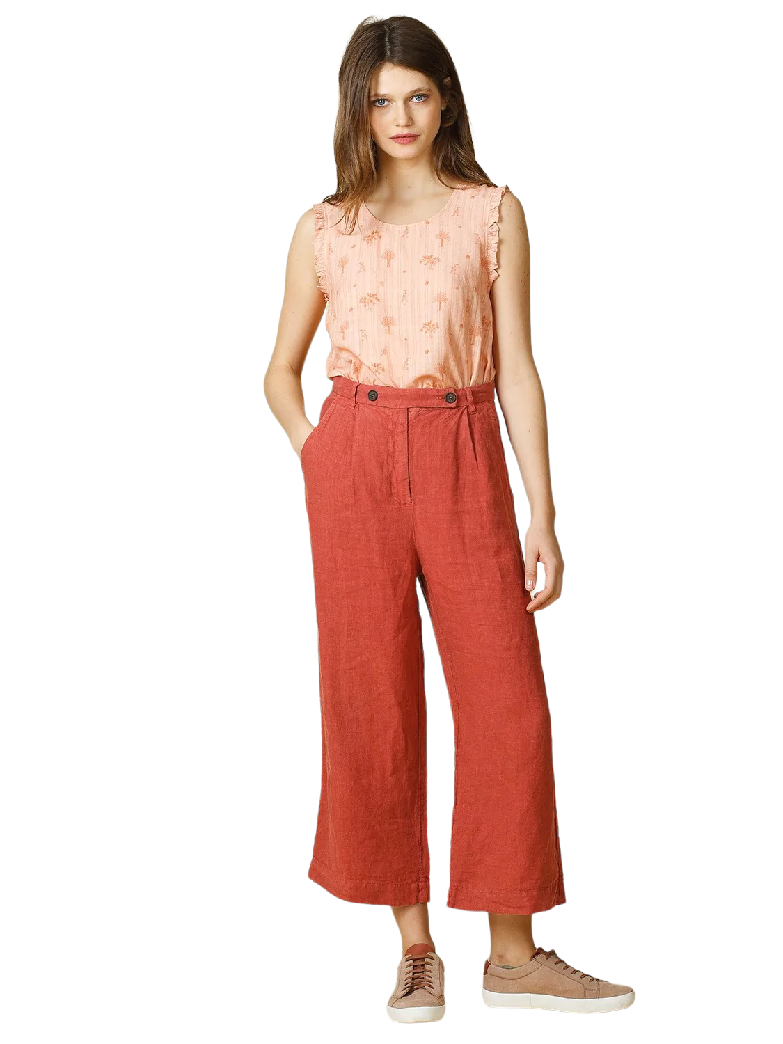 Cropped Linen Trousers απο INDI & COLD - POSH MARKET