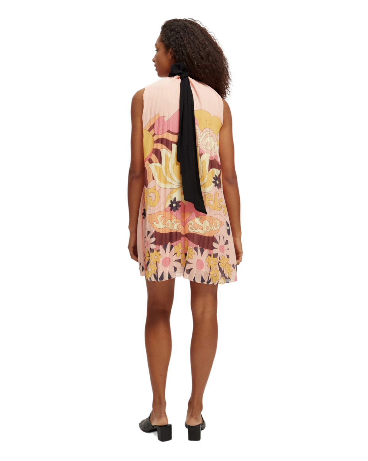 Φόρεμα Mini πλισέ με ιδιαίτερο print