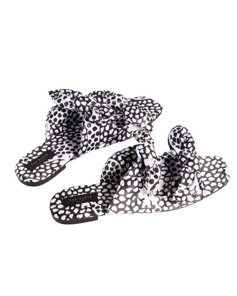 Mules slipper πουά με φιόγκο FERRAH