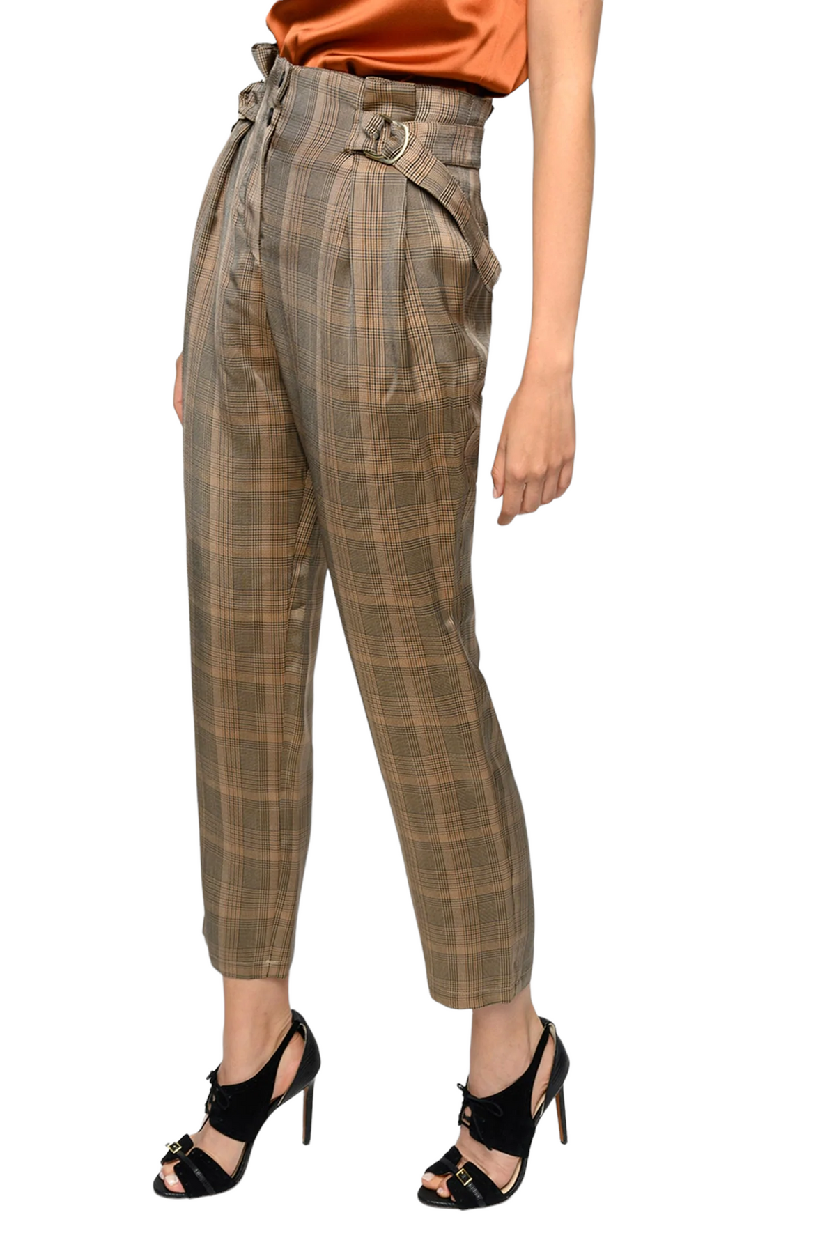 Παντελόνι Carrot-fit με καρό print ALESSANDRO