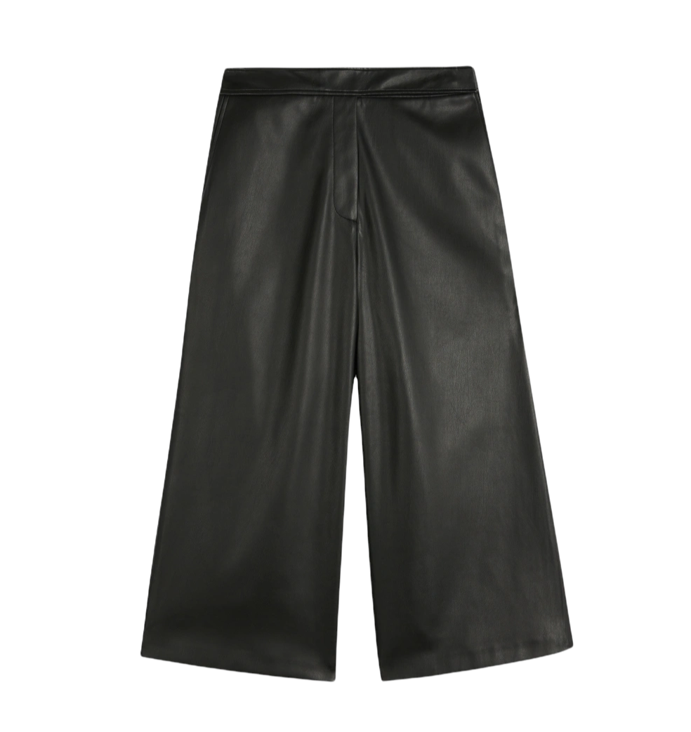 Δερμάτινο παντελόνι zip culotte