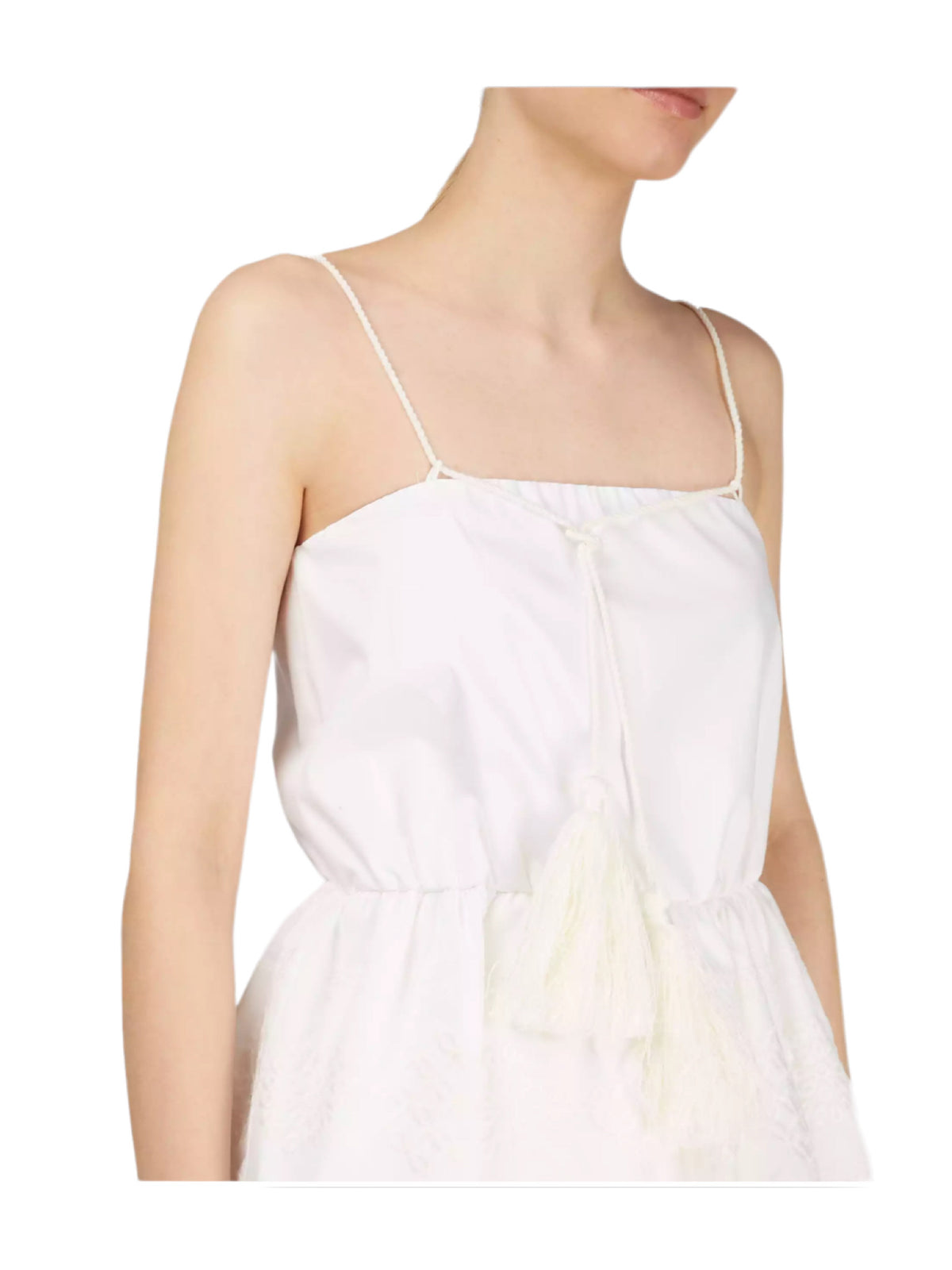 Τοπ με σούρα στη μέση και βολάν