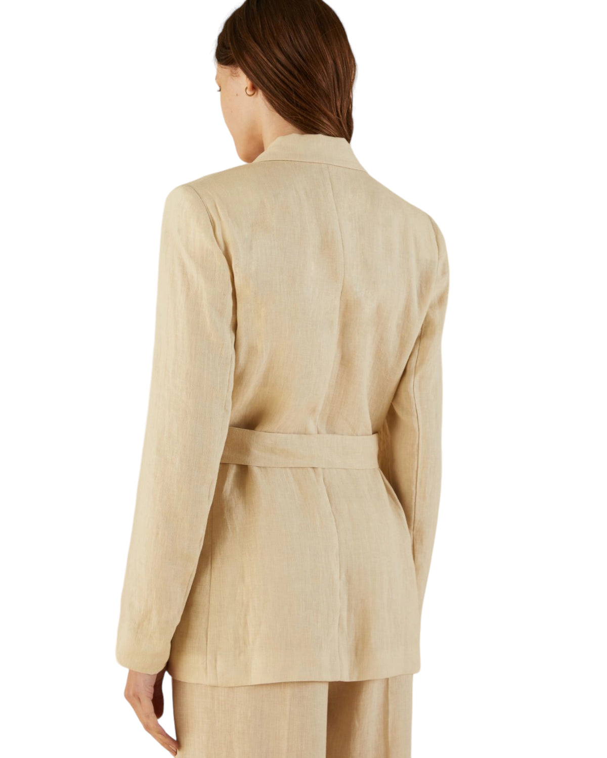 Blazer λινό με ζώνη CAPUA