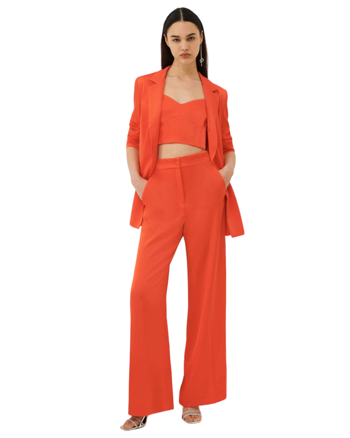 Παντελόνι ψηλόμεσο σατέν ROSA