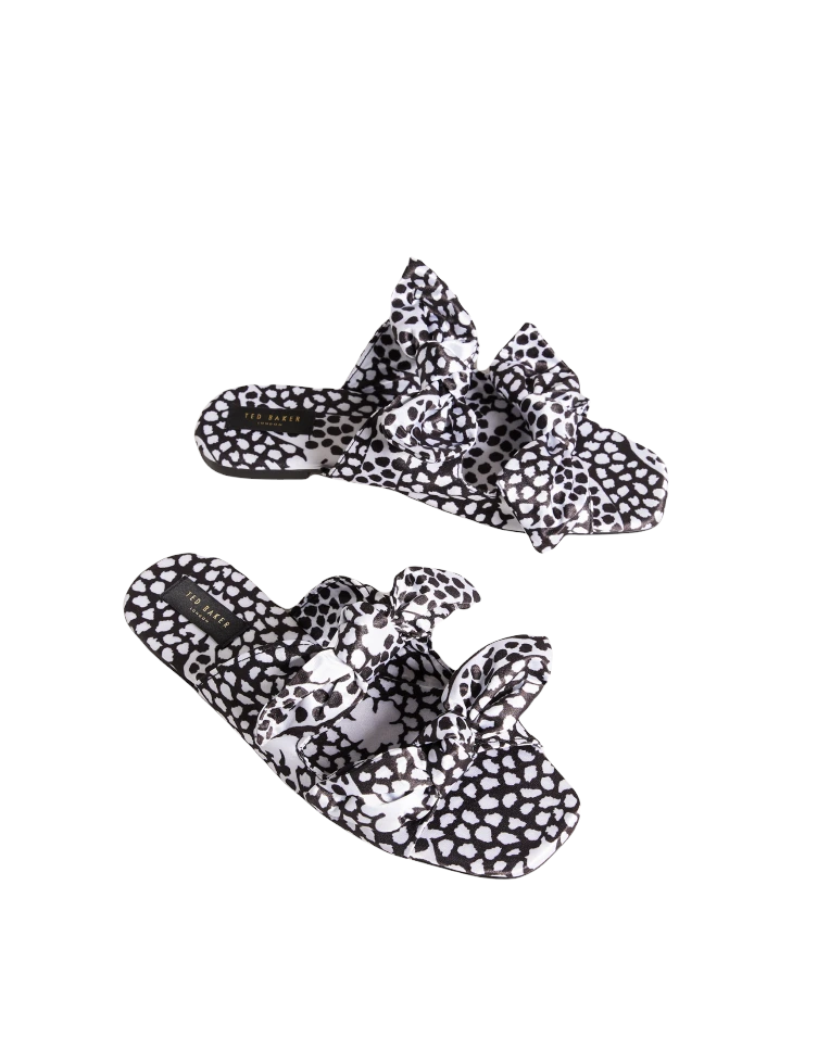 Mules slipper πουά με φιόγκο FERRAH