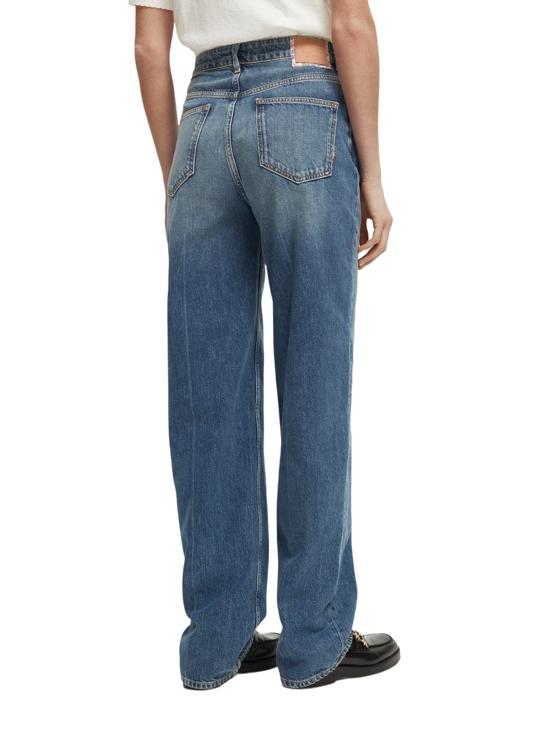 Jean παντελόνι ψηλόμεσο βαμβακερό