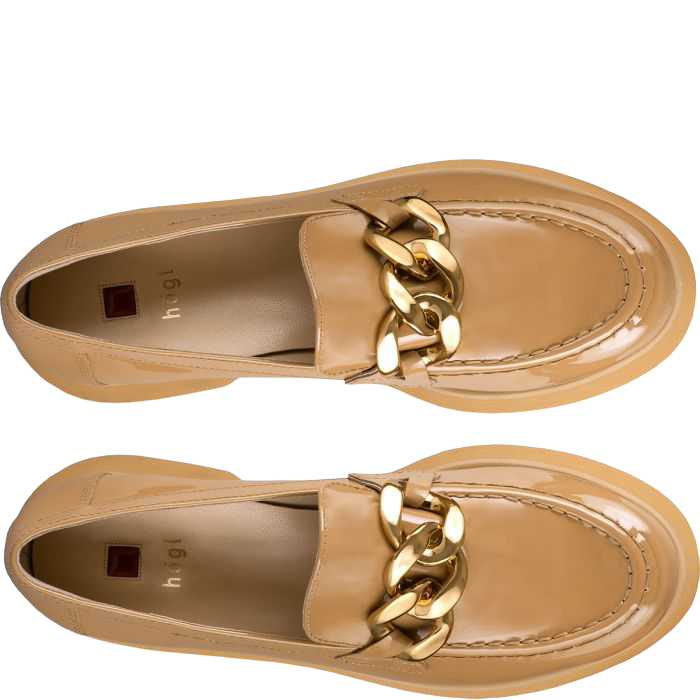 Loafers δερμάτινα με χρυσή αγκράφα STACY