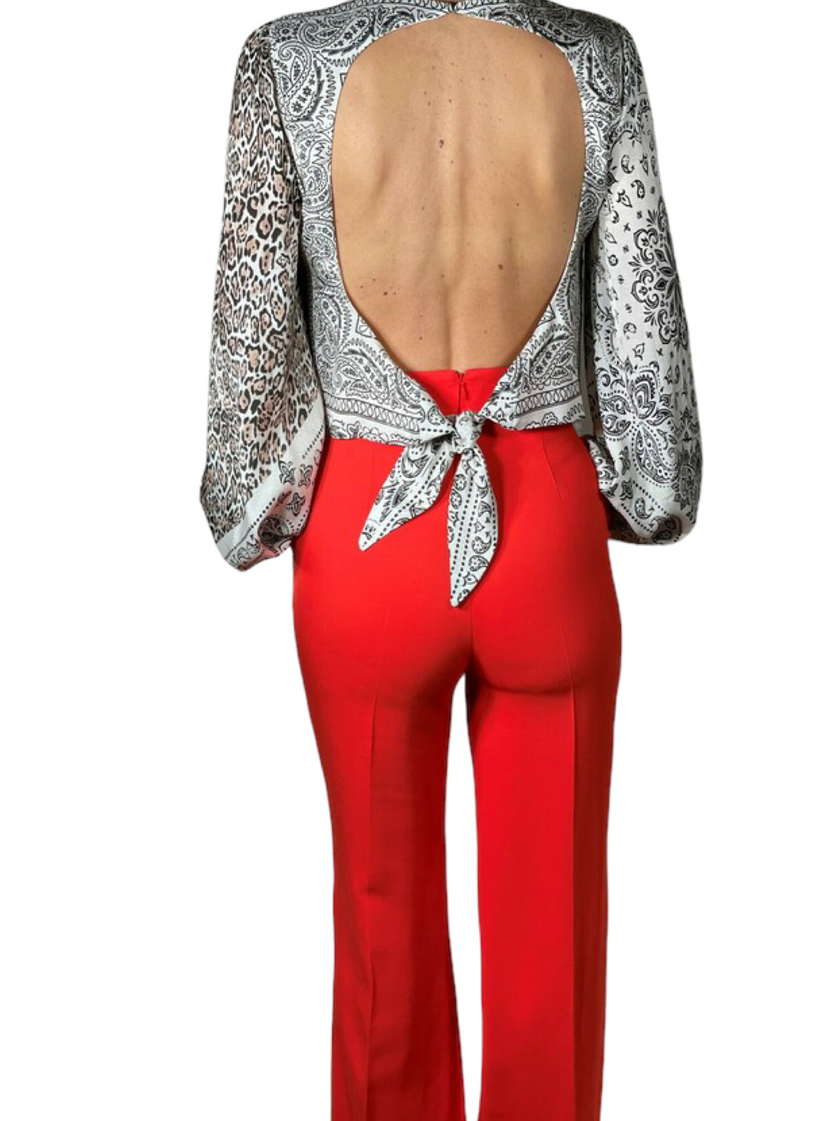 Παντελόνα ψηλόμεση με μεταλλικά κουμπιά SBOZZARE 4